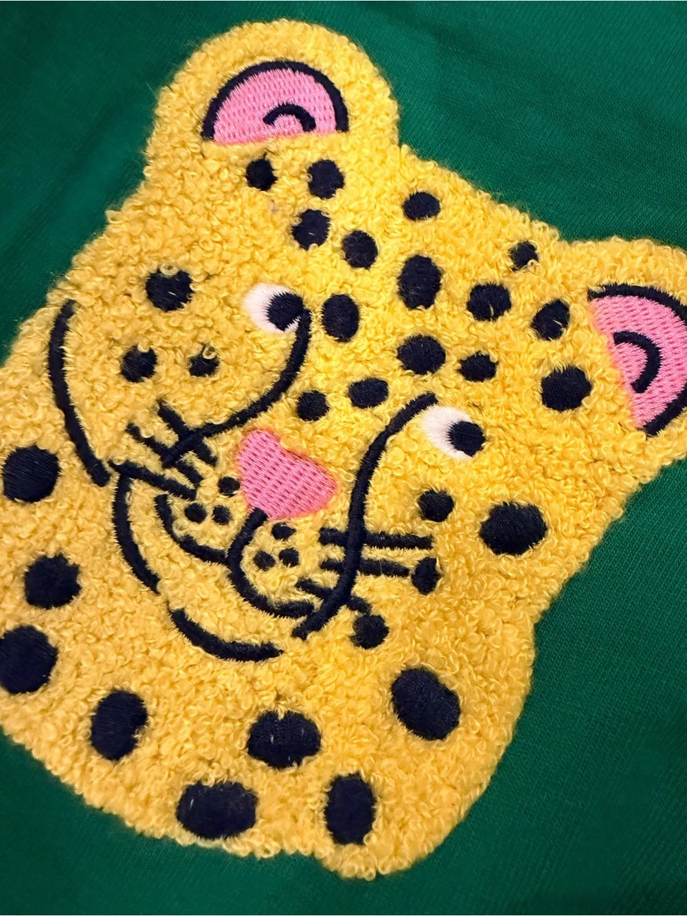 Mini Boden Blue Top and Green Animal Patch Shorts